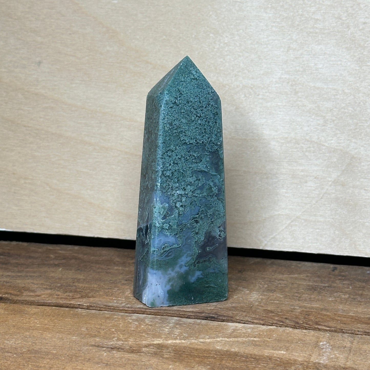 Moss Agate Tower (C) | Polished Crystal Tower