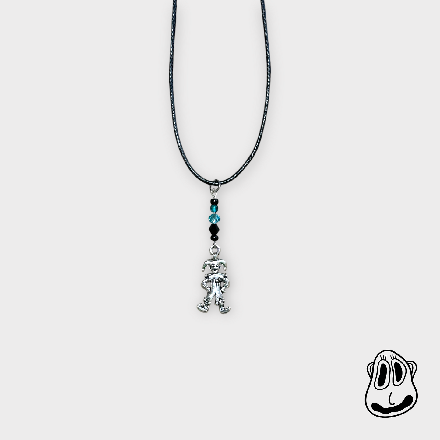 Sleep Paralysis Clown Necklace | Clasp Cord Necklace