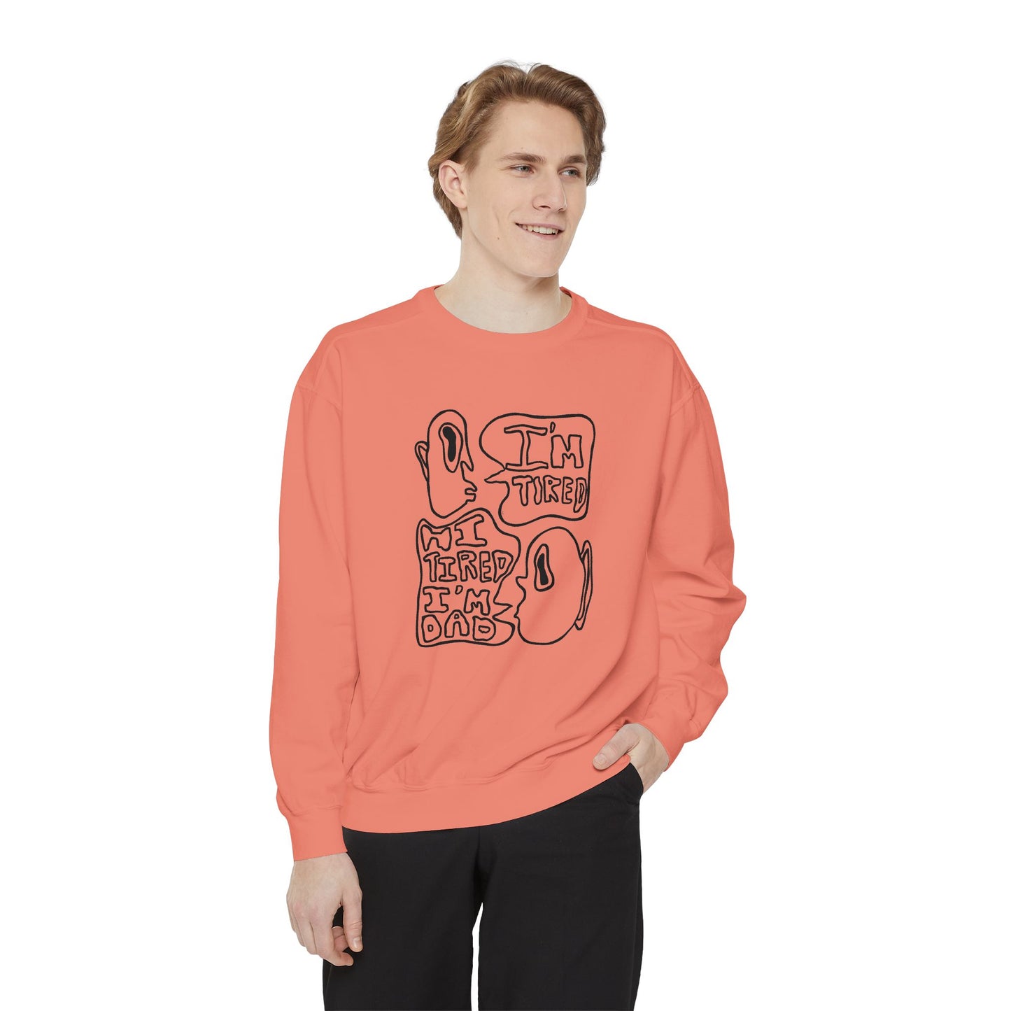 Dad Joke Crewneck | Narcolepsy Awareness and Dad Joke Abstract Faces Sweatshirt, Comfort Colors