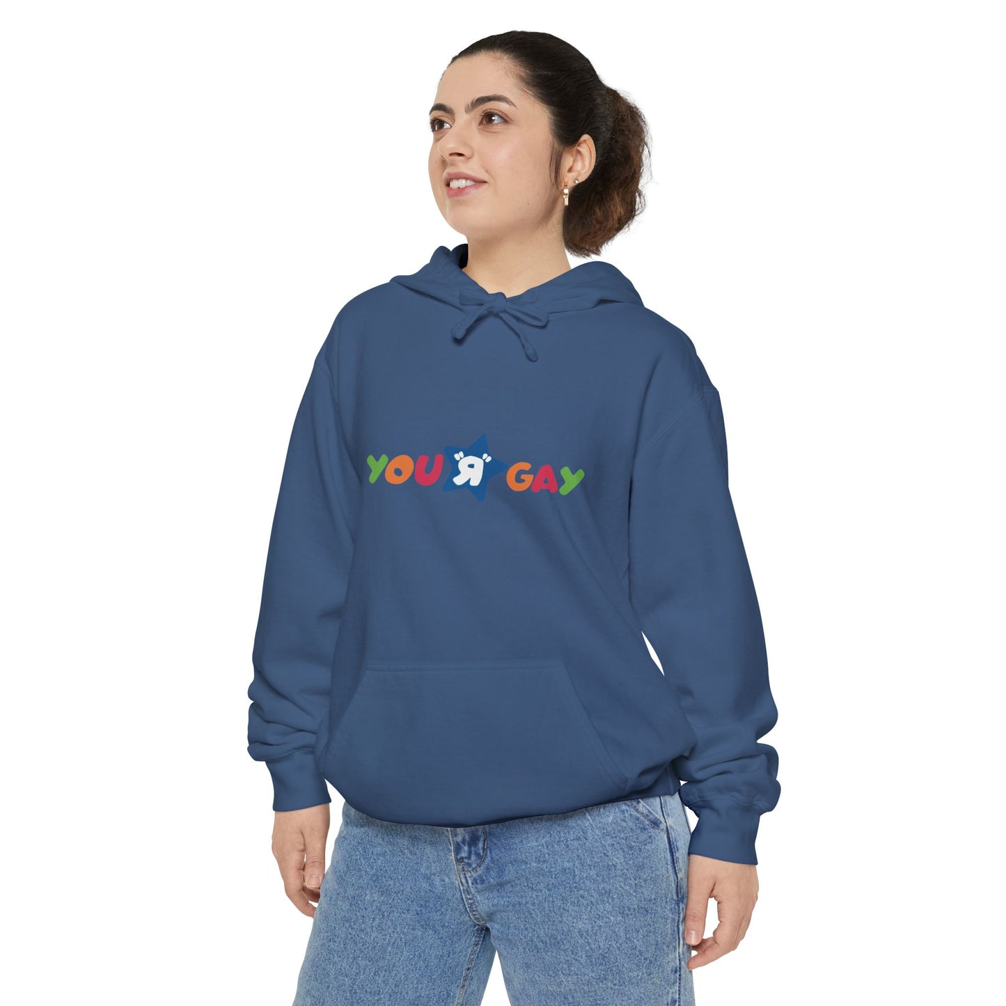 You R Gay Hoodie | Unisex Garment-Dyed Hoodie, Funny Hoodie, LGBTQ+ Apparel, Casual Wear, LGBTQ Pride Gift