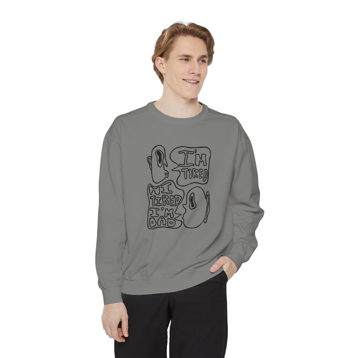 Dad Joke Crewneck | Narcolepsy Awareness and Dad Joke Abstract Faces Sweatshirt, Comfort Colors