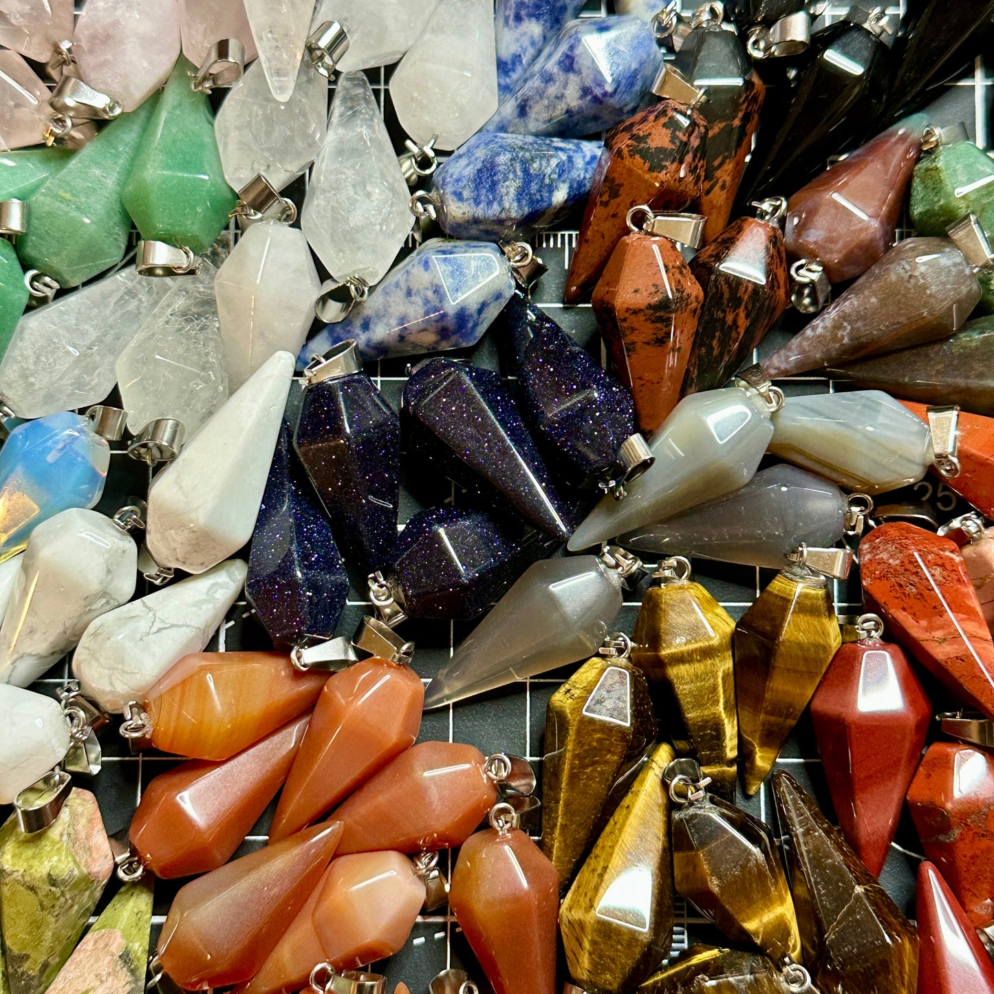 Pendulum Crystal Necklace | Natural Crystal Pendant, Unique Handmade Jewelry