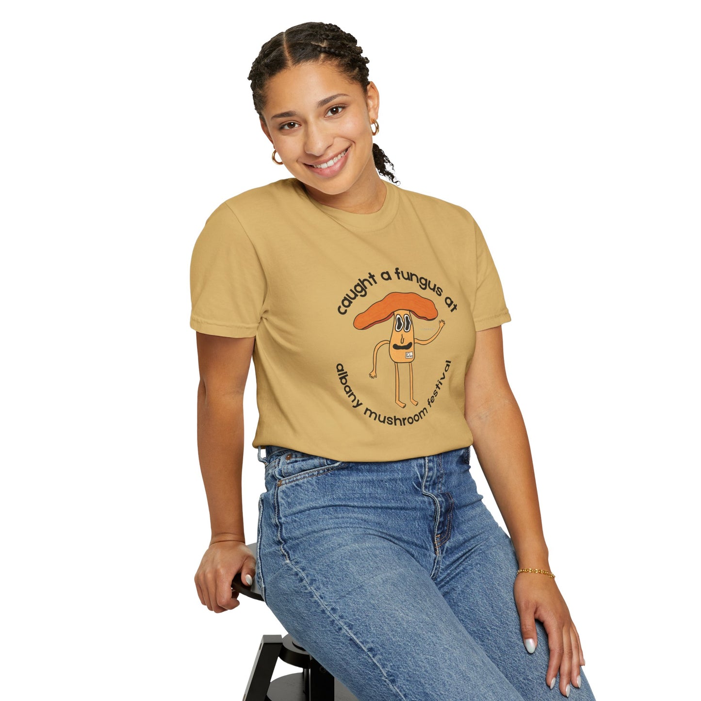 Fun Gus - "Caught a Fungus At Albany Mushroom Festival T-Shirt | Mushroom Festival Graphic Tee - Caught a Fungus Design, Unisex Top, Fall Fashion, Nature Lover Gift, Foraging, Fungi Lover