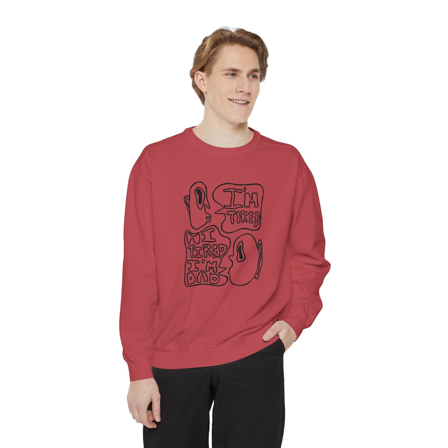 Dad Joke Crewneck | Narcolepsy Awareness and Dad Joke Abstract Faces Sweatshirt, Comfort Colors
