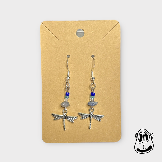 Icy Dragonfly Earrings | Handmade Jewelry