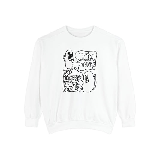 Dad Joke Crewneck | Narcolepsy Awareness and Dad Joke Abstract Faces Sweatshirt, Comfort Colors
