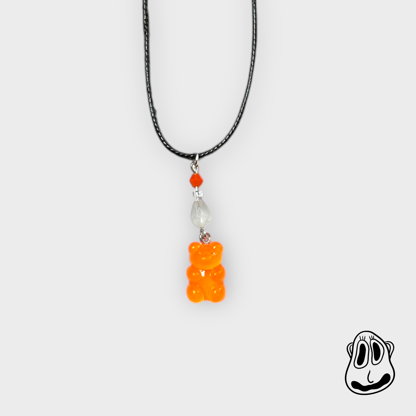 Orange You Glad Gummy Bear Necklace | Clasp Cord Necklace