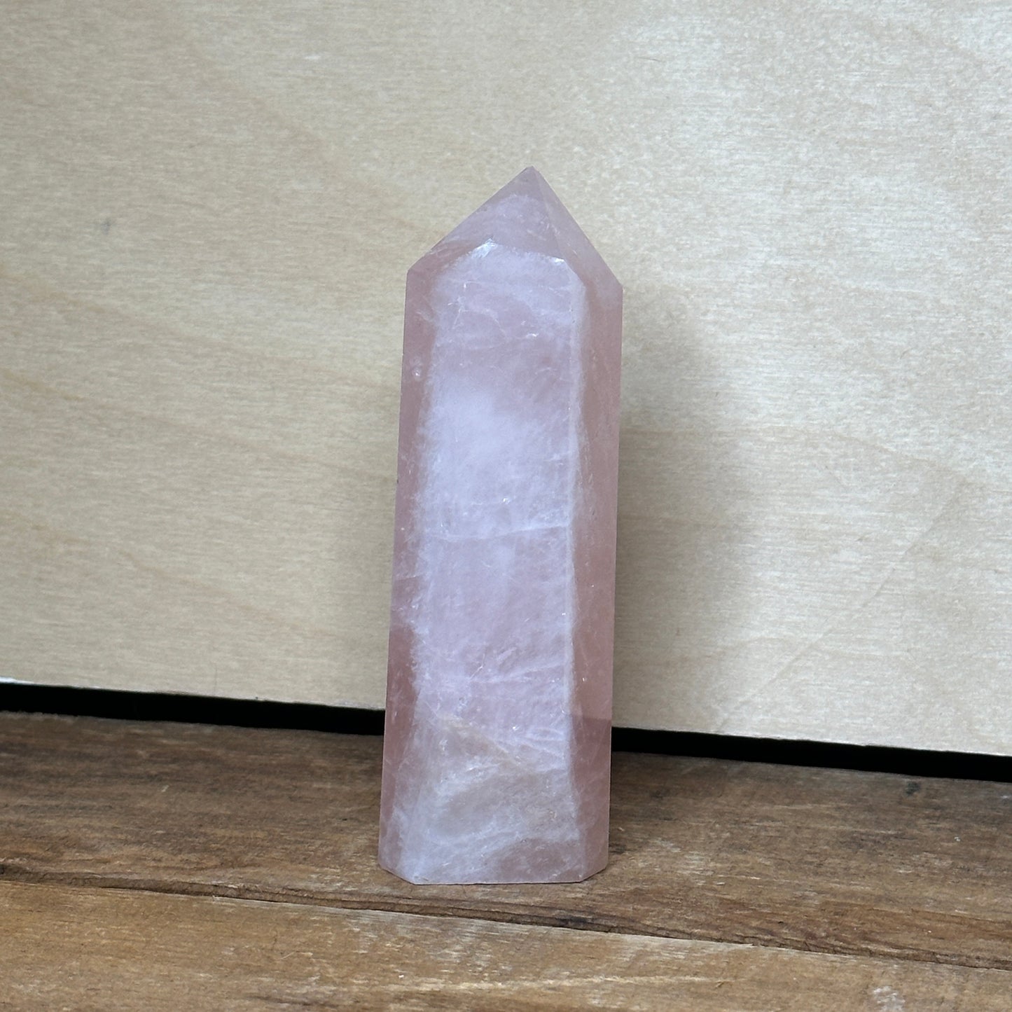 Rose Quartz Tower (B) | Polished Crystal Tower