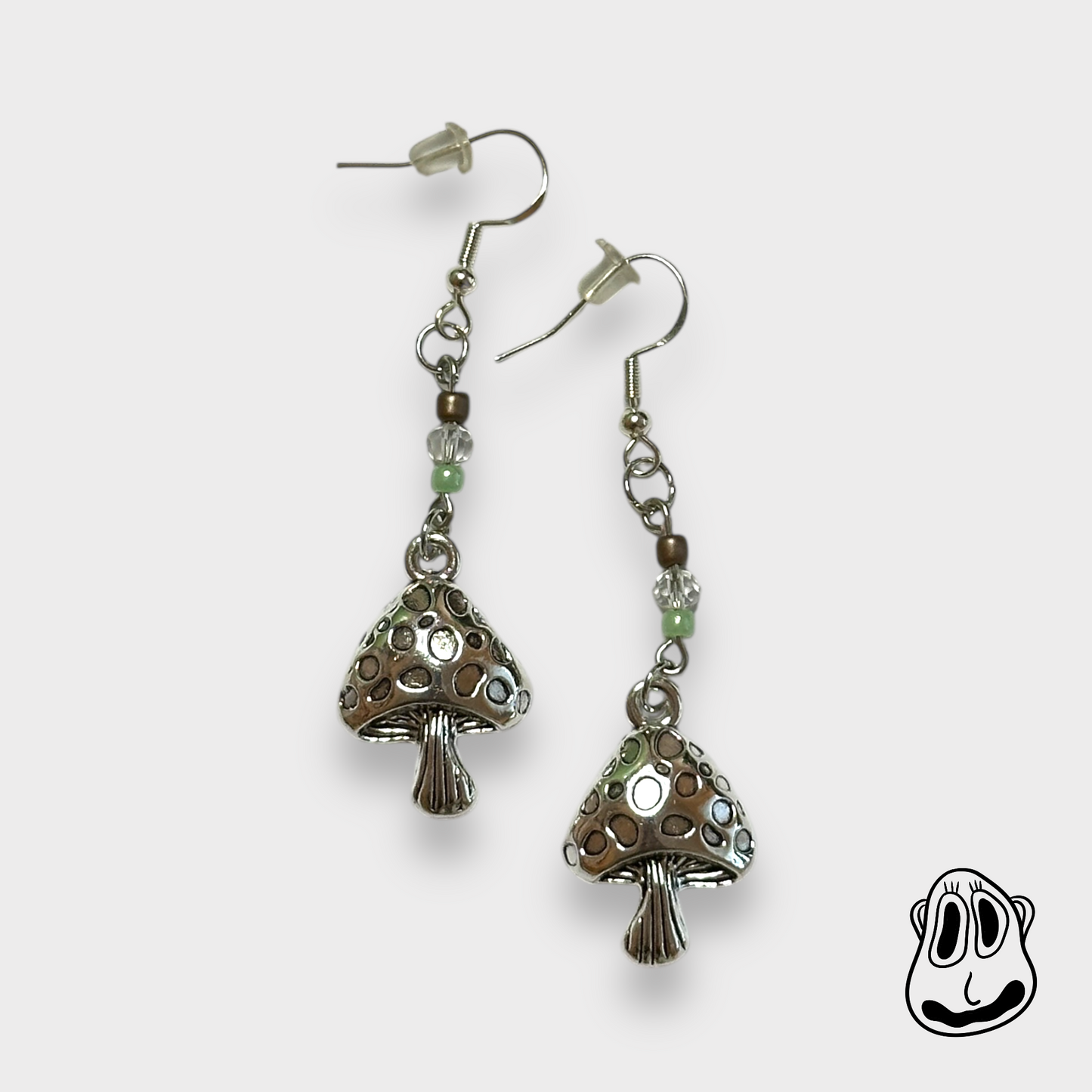 Mint Chip Mushroom Mushroom Earrings | Handmade Jewelry
