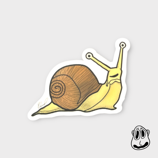 Classic Snail Sticker | Handmade Original Art Waterproof Vinyl Sticker