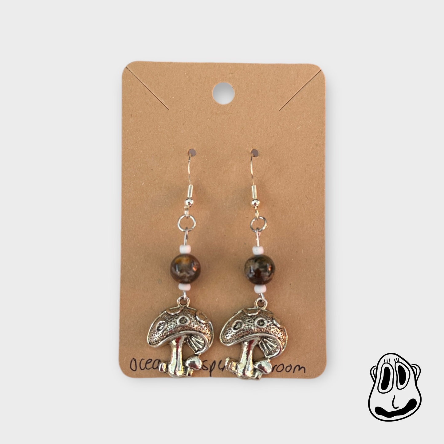 Ocean Jasper Mushrooms Earrings | Handmade Jewelry