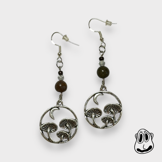 Forest Floor Mushroom Mushroom Earrings | Handmade Jewelry