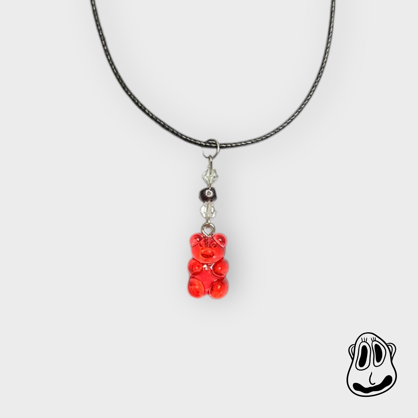 Black Cherry Gummy Bear Necklace | Clasp Cord Necklace