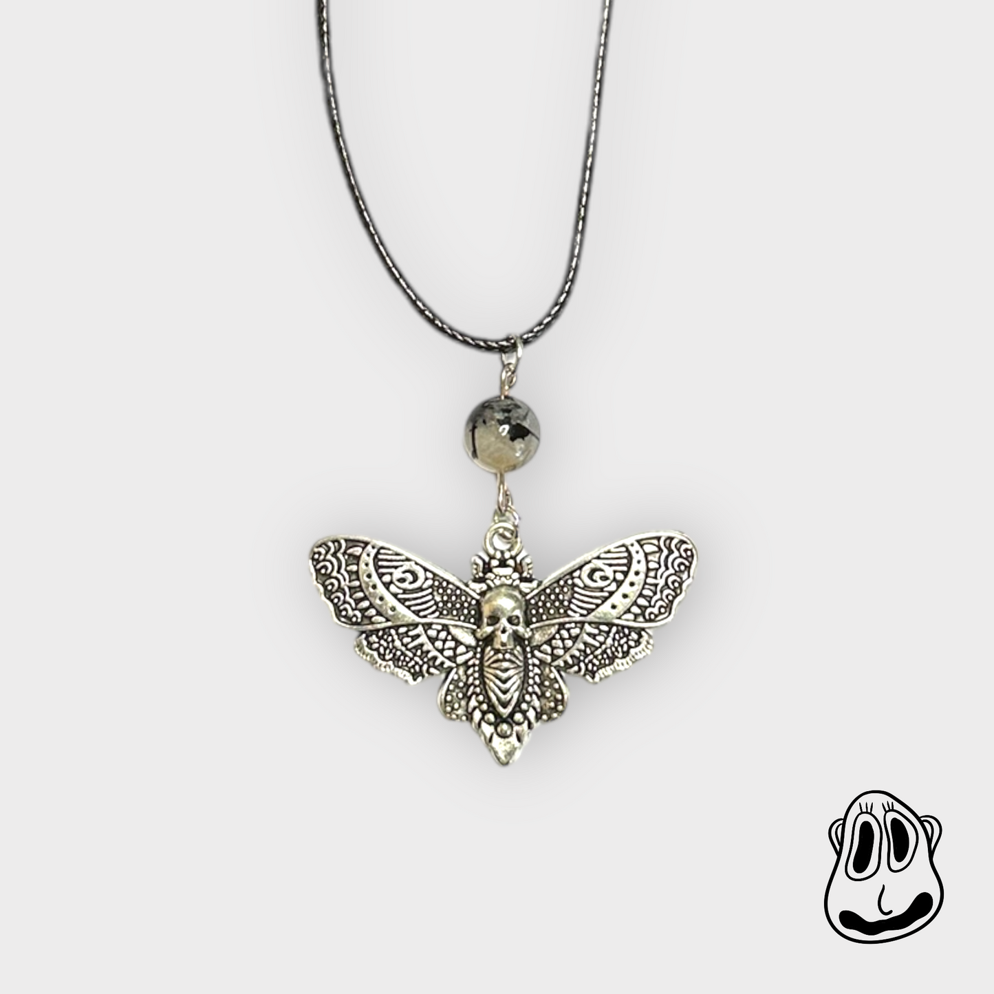 Rutile Moth Necklace | Clasp Cord Necklace