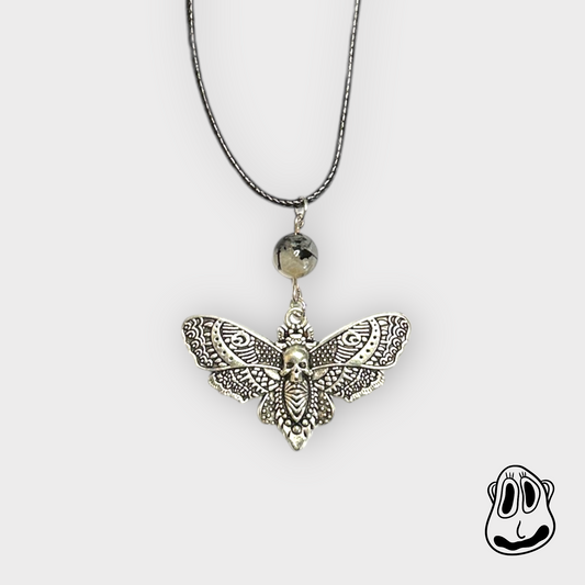 Rutile Moth Necklace | Clasp Cord Necklace