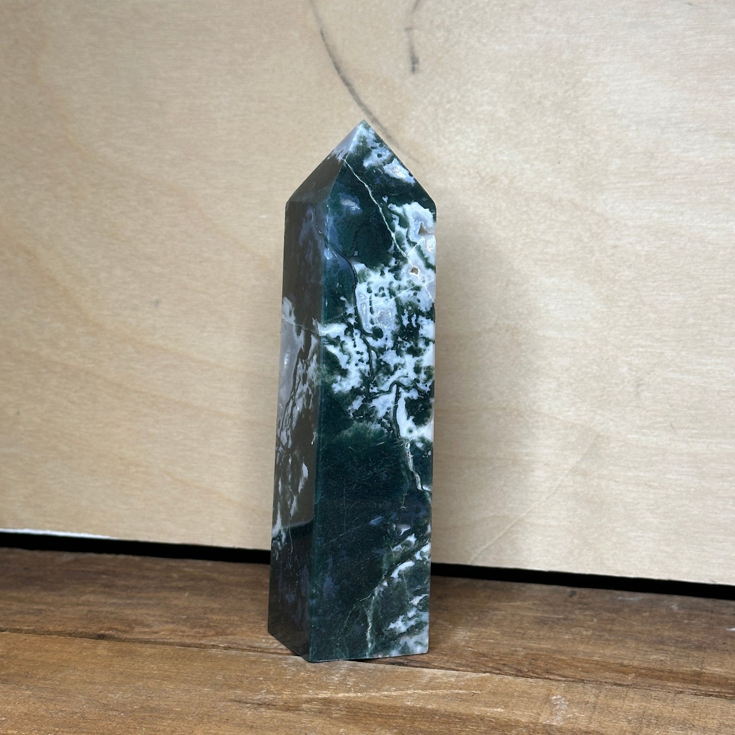 Moss Agate Tower (A) | Polished Crystal Tower