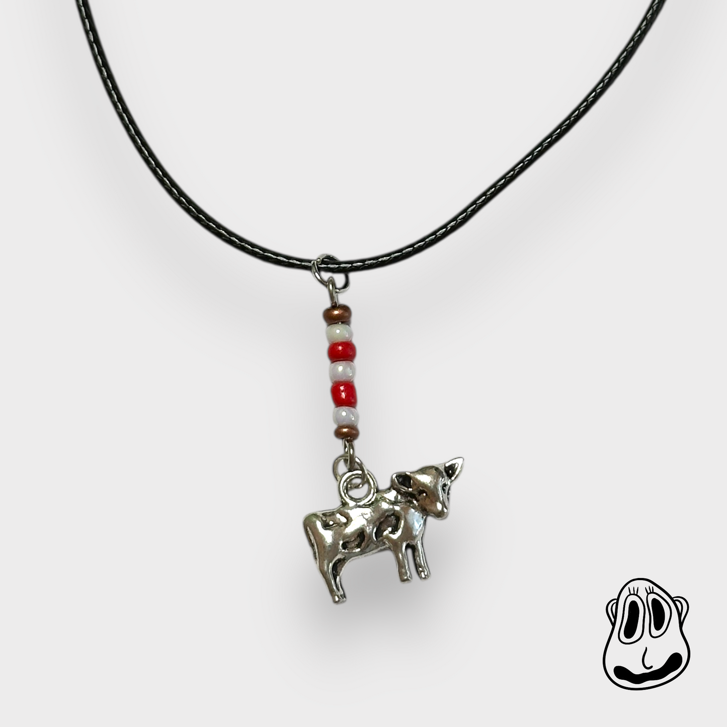 Strawberry Cow Necklace | Handmade Jewelry