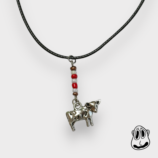 Strawberry Cow Necklace | Handmade Jewelry