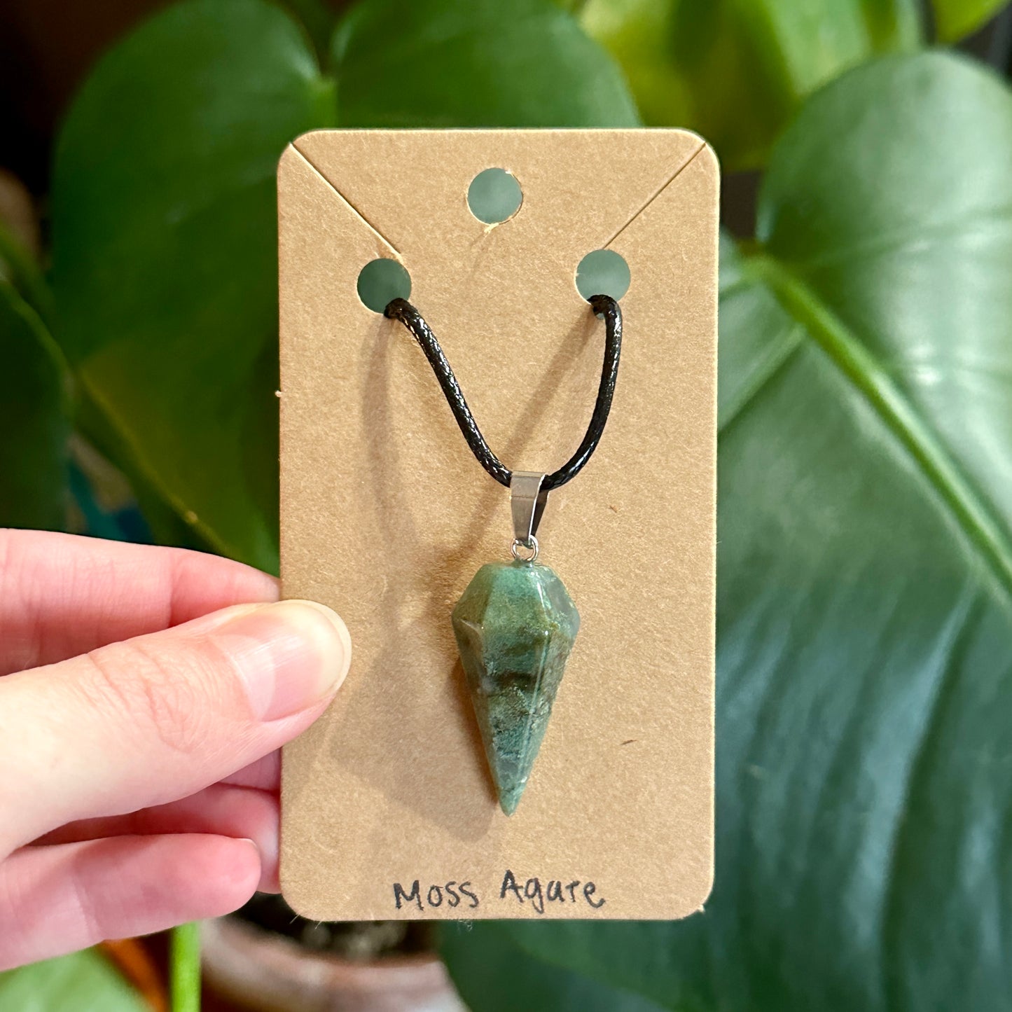 Pendulum Crystal Necklace | Natural Crystal Pendant, Unique Handmade Jewelry