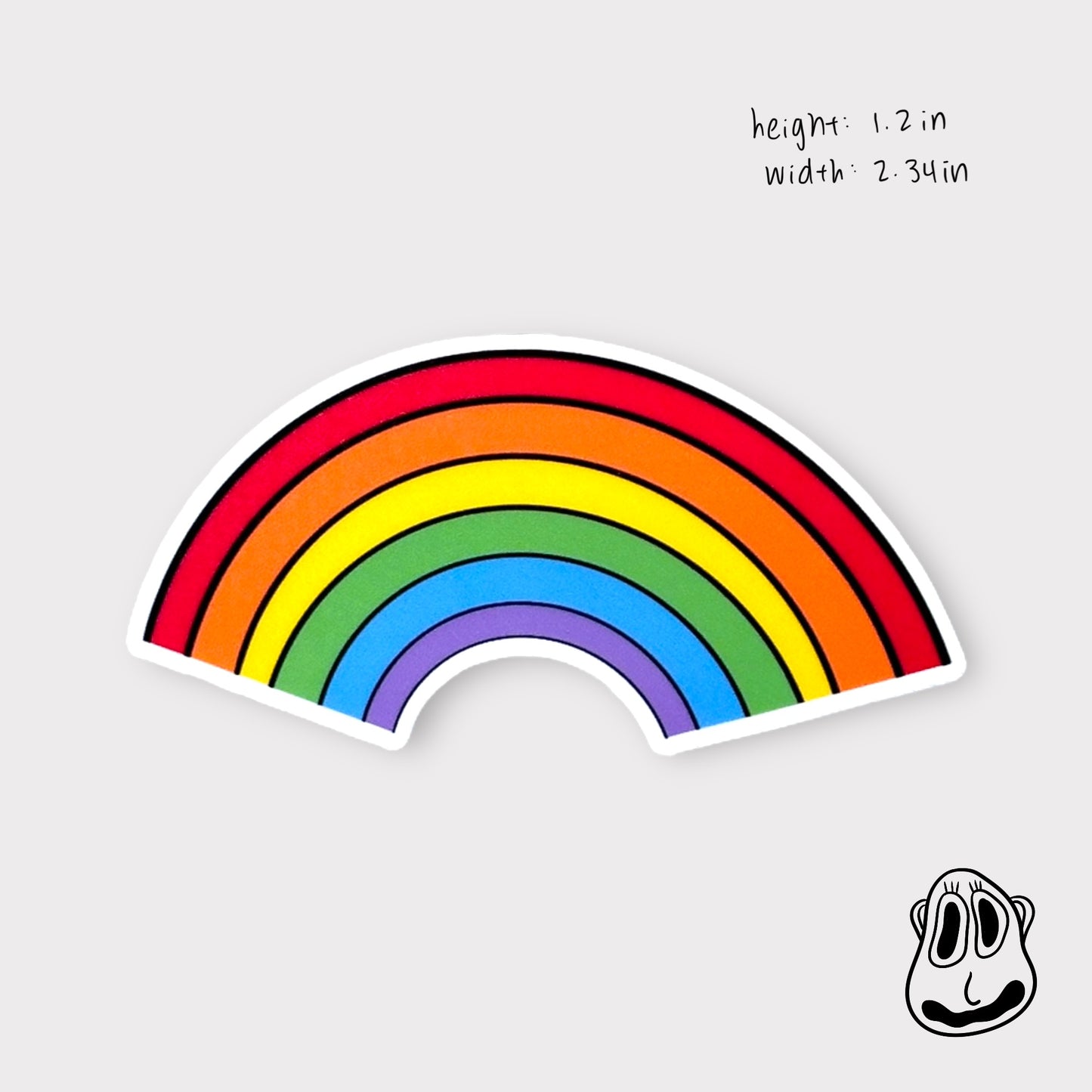 Rainbow Sticker | Handmade Original Art Waterproof Vinyl Sticker