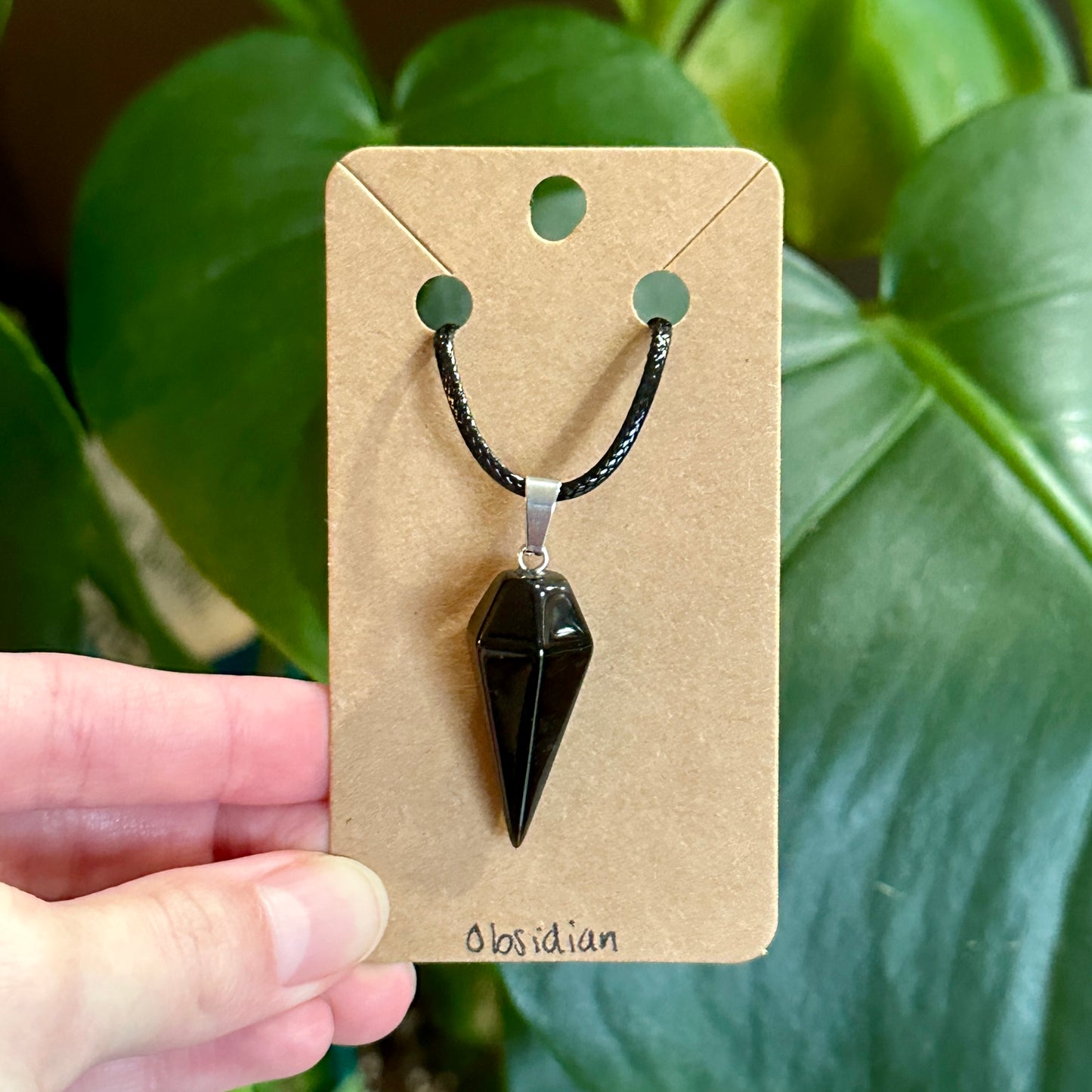 Pendulum Crystal Necklace | Natural Crystal Pendant, Unique Handmade Jewelry