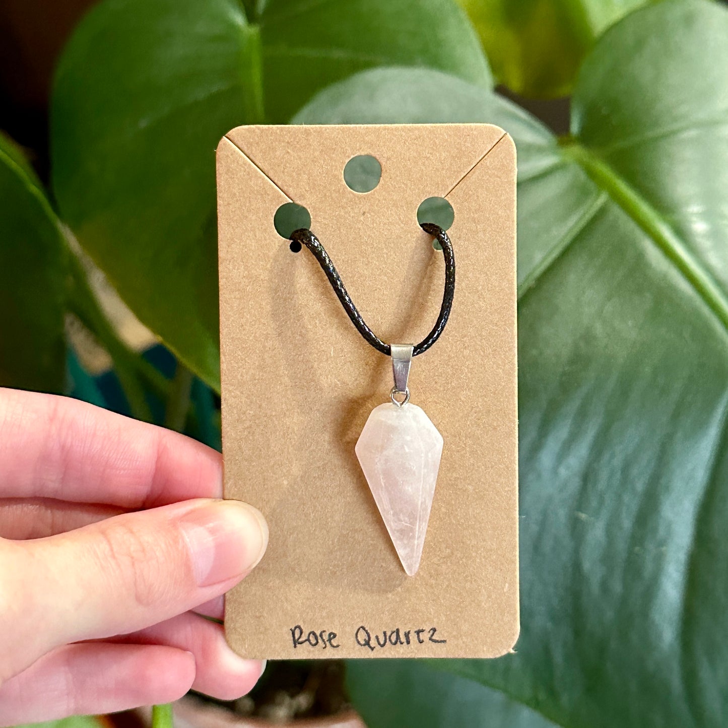 Pendulum Crystal Necklace | Natural Crystal Pendant, Unique Handmade Jewelry