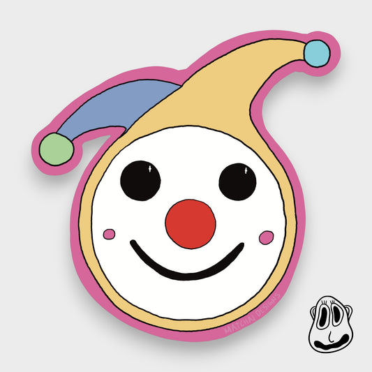 Clown Sticker | Handmade Original Art Waterproof Vinyl Sticker