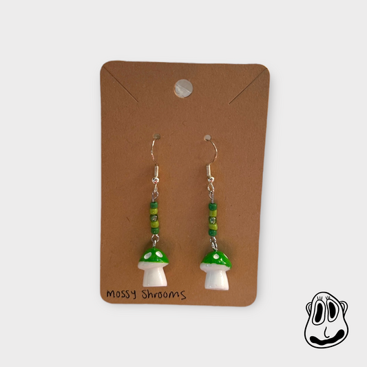 Mossy Shrooms Earrings | Handmade Jewelry