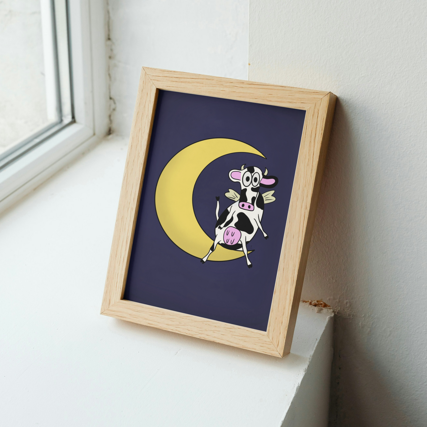 Moon Cow Art Print