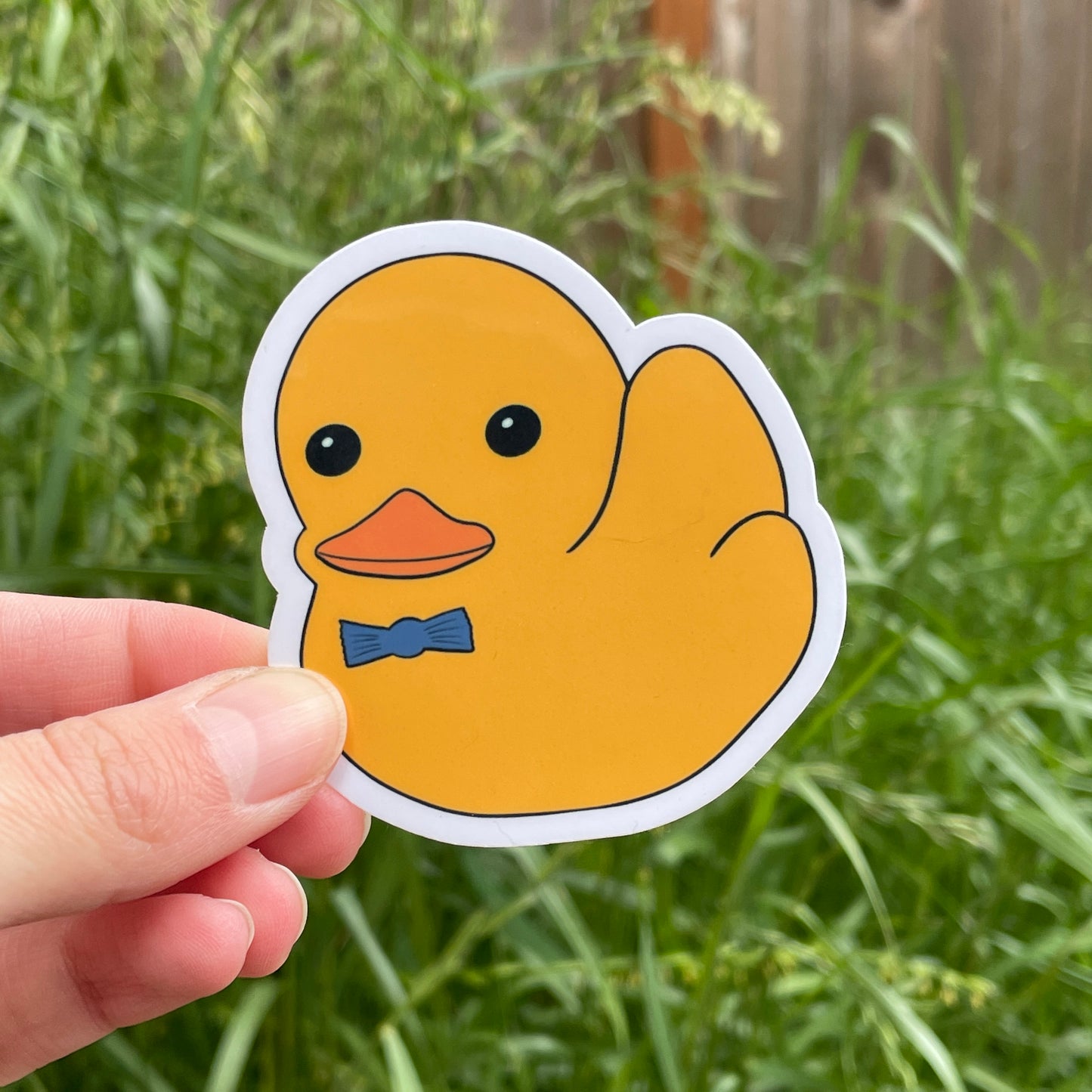 Bowtie Duck Sticker | Handmade Original Art Waterproof Vinyl Sticker