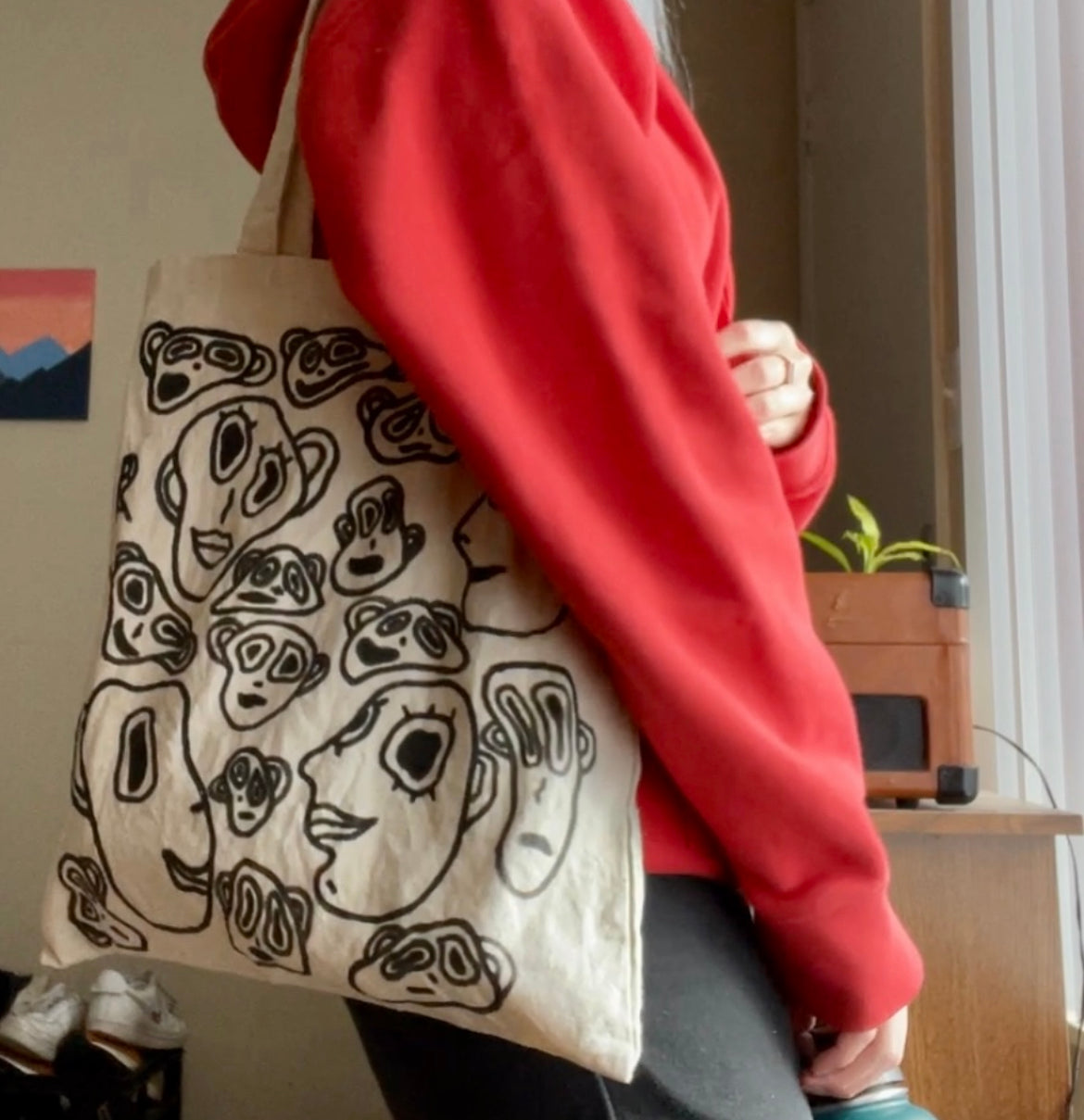 Faces Tote Bag