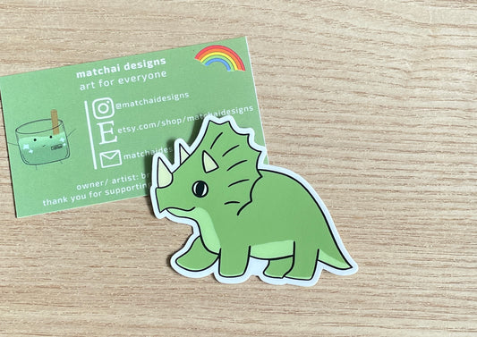 Green Dinosaur Sticker