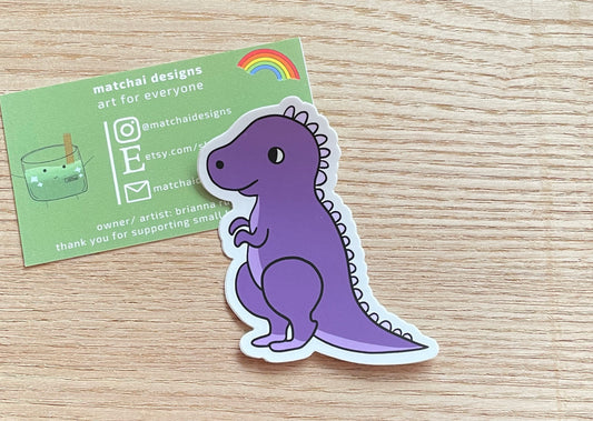 Purple Dinosaur Sticker