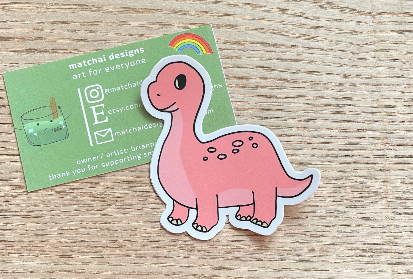 Pink Dinosaur Sticker