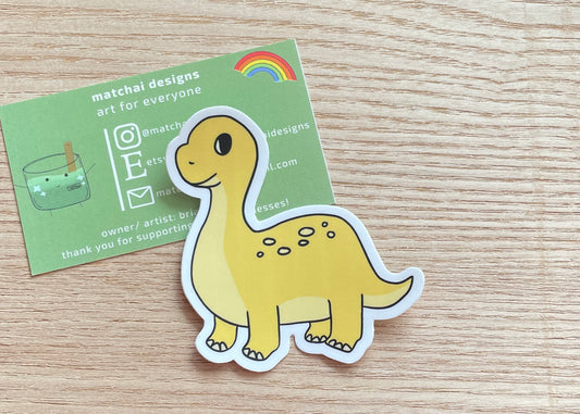 Yellow Dinosaur Sticker